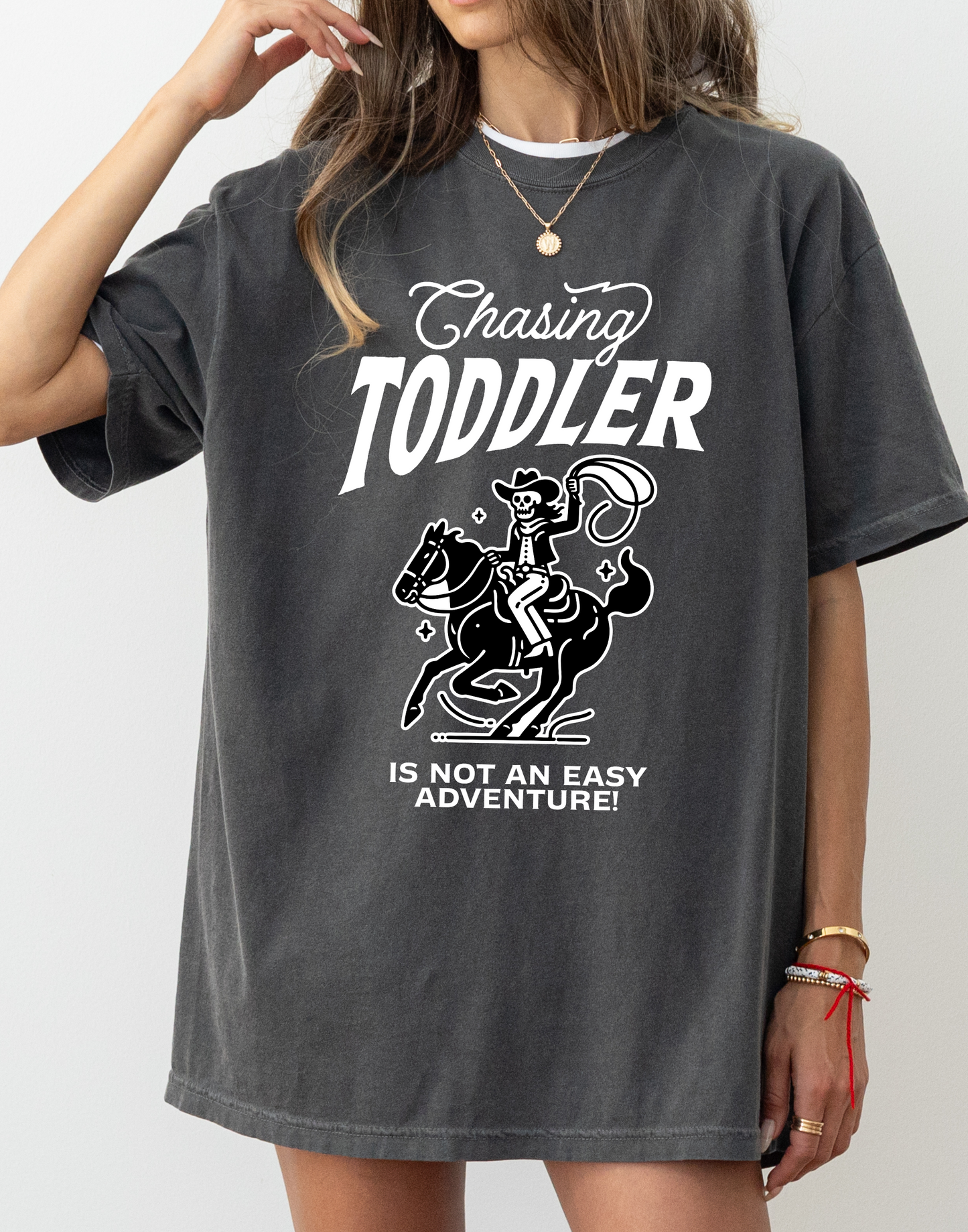 Chasing Toddler Is Not An Easy Adventure Tee