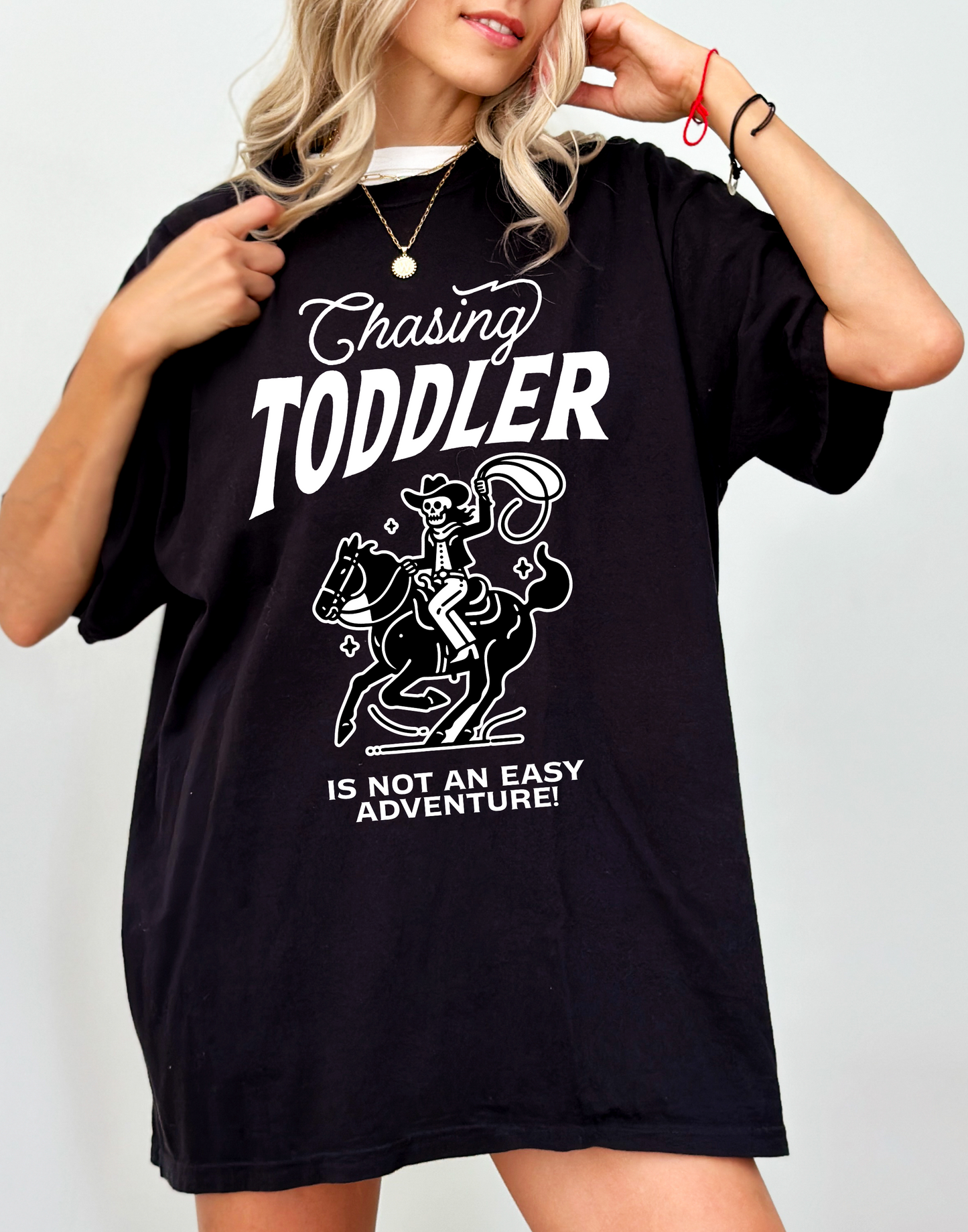 Chasing Toddler Is Not An Easy Adventure Tee